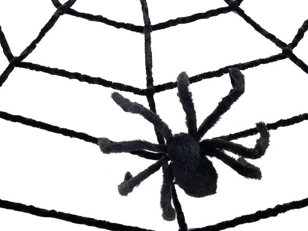 Dirbtinis didelis dirbtinis voratinklis juodas helovino dekoracijos