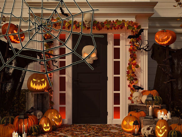 Dirbtinis didelis dirbtinis voratinklis juodas helovino dekoracijos