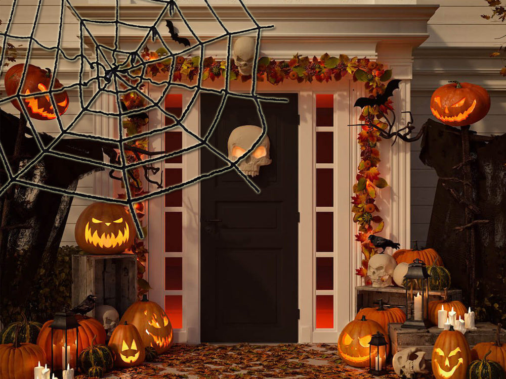 Dirbtinis didelis dirbtinis voratinklis juodas helovino dekoracijos