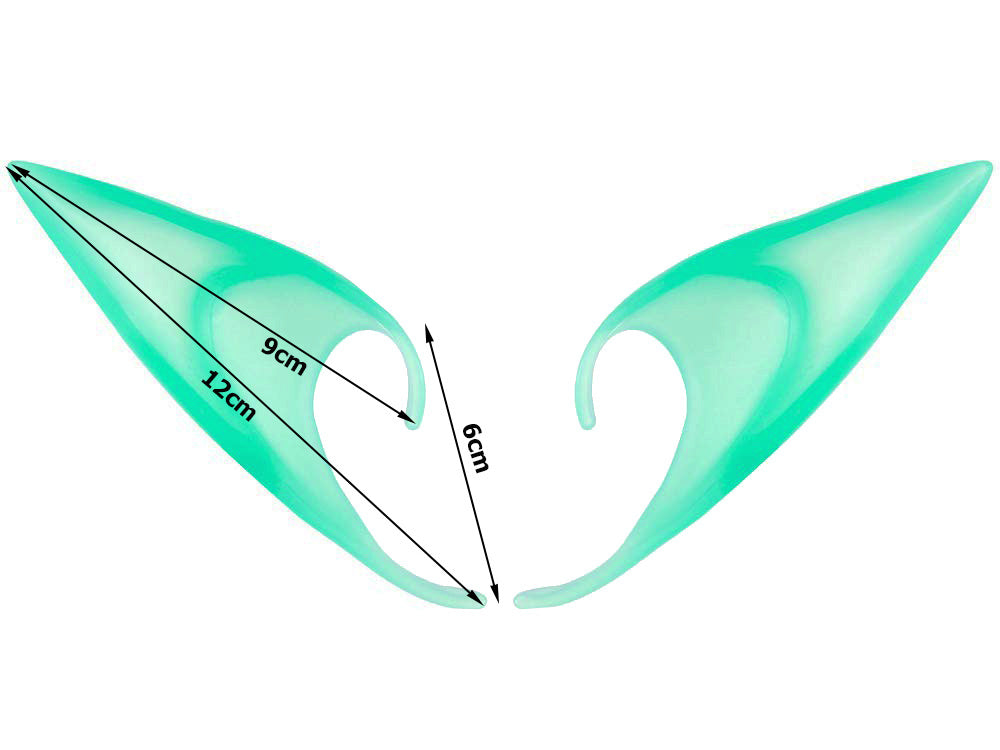 Dirbtinės gnomų elfų ausys šviečiančios