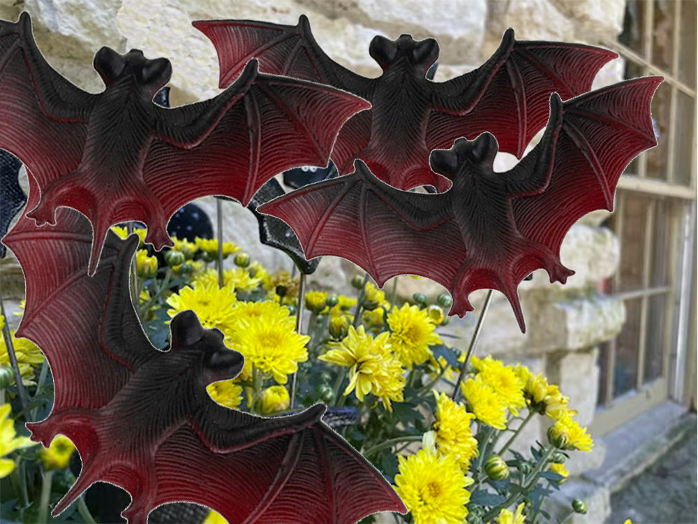 Helovino šikšnosparnių dekoracijos šikšnosparnių rinkinys, 4 vnt.