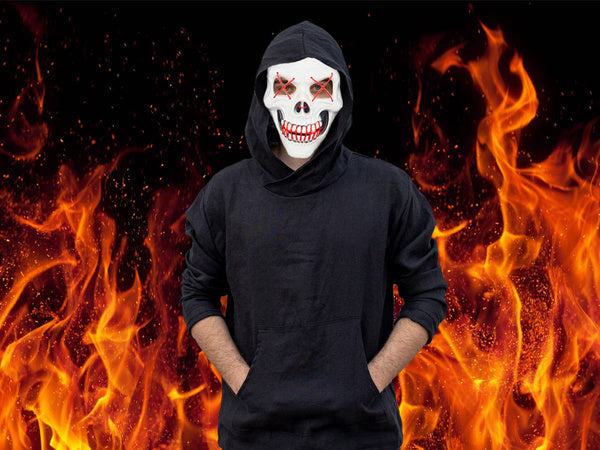 Vadovaujama kaukolės kaukė helovinas šviečiantis vadovaujama šalis