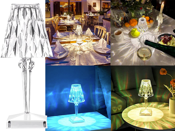 Stalinė lempa led krištolo rgb usb nuotolinio valdymo pultas