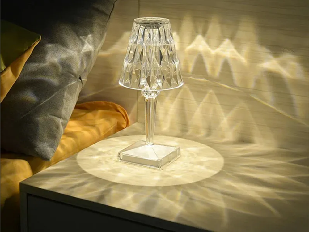 Stalinė lempa led krištolo rgb usb nuotolinio valdymo pultas