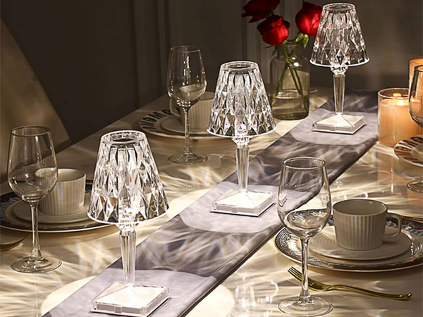 Stalinė lempa led krištolo rgb usb nuotolinio valdymo pultas