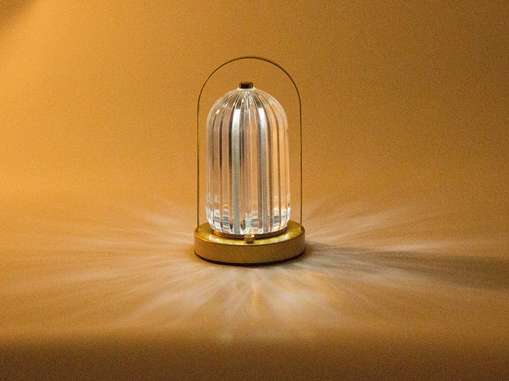 Naktinė lempa stalo krištolo led žibintas liesti