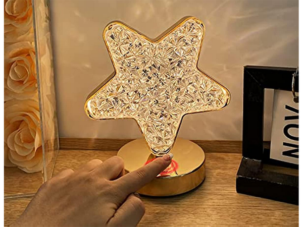 Stalo žvaigždė naktinė šviesa krištolo vadovaujama rgb usb