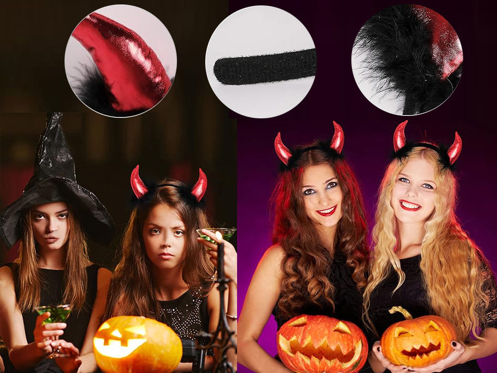 Apyrankė velnio ragai helovino karnavalas