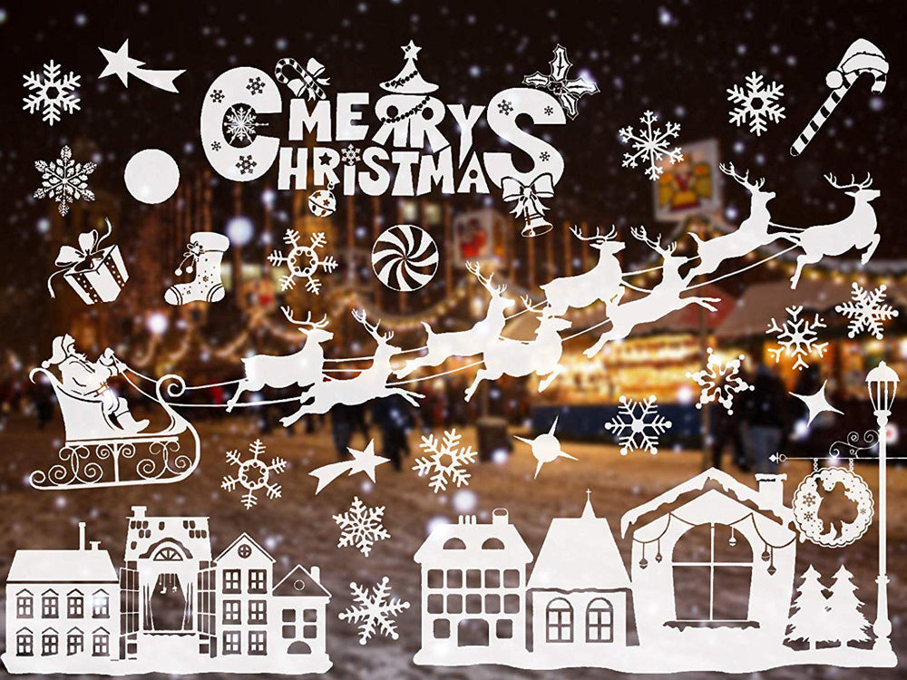 Kalėdiniai langų lipdukai kalėdinis peliukas