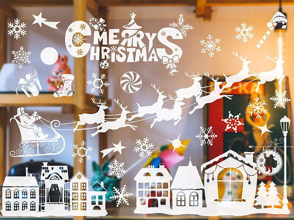 Kalėdiniai langų lipdukai kalėdinis peliukas