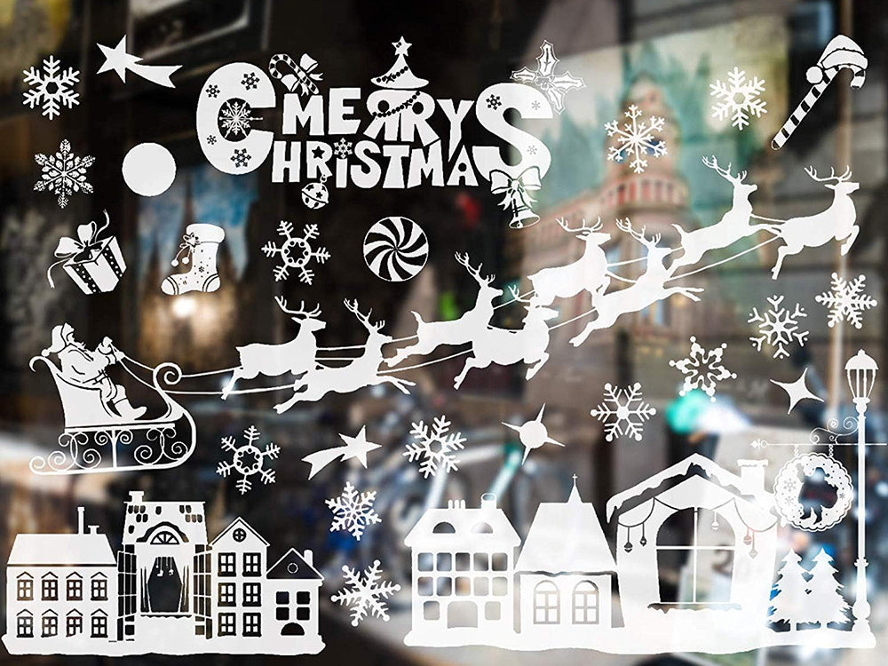 Kalėdiniai langų lipdukai kalėdinis peliukas