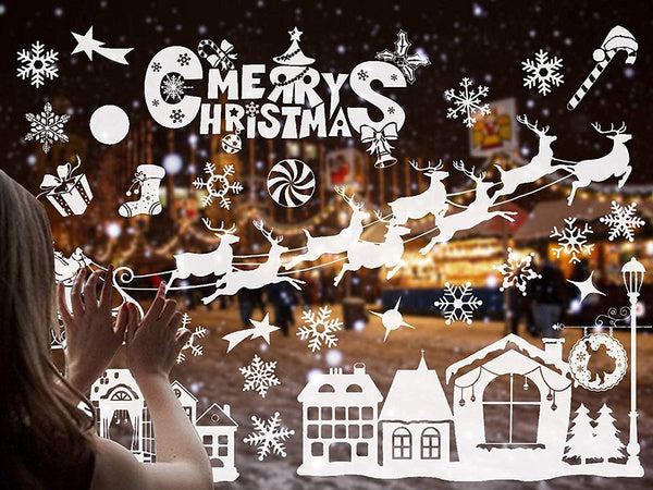 Kalėdiniai langų lipdukai kalėdinis peliukas