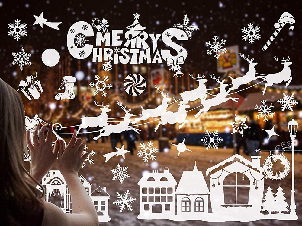 Kalėdiniai langų lipdukai kalėdinis peliukas