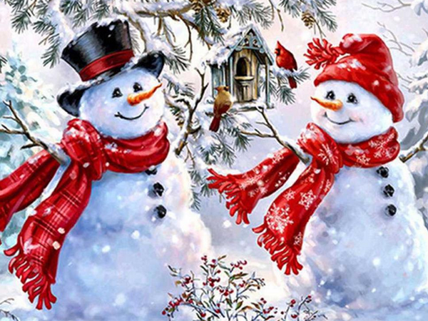 Deimantinio siuvinėjimo sniego senio rinkinys kalėdos 5d