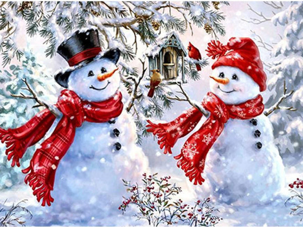 Deimantinio siuvinėjimo sniego senio rinkinys kalėdos 5d