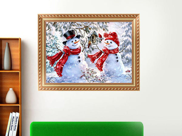 Deimantinio siuvinėjimo sniego senio rinkinys kalėdos 5d