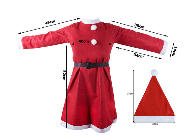 Santa claus kostiumas mergaitei kepurė