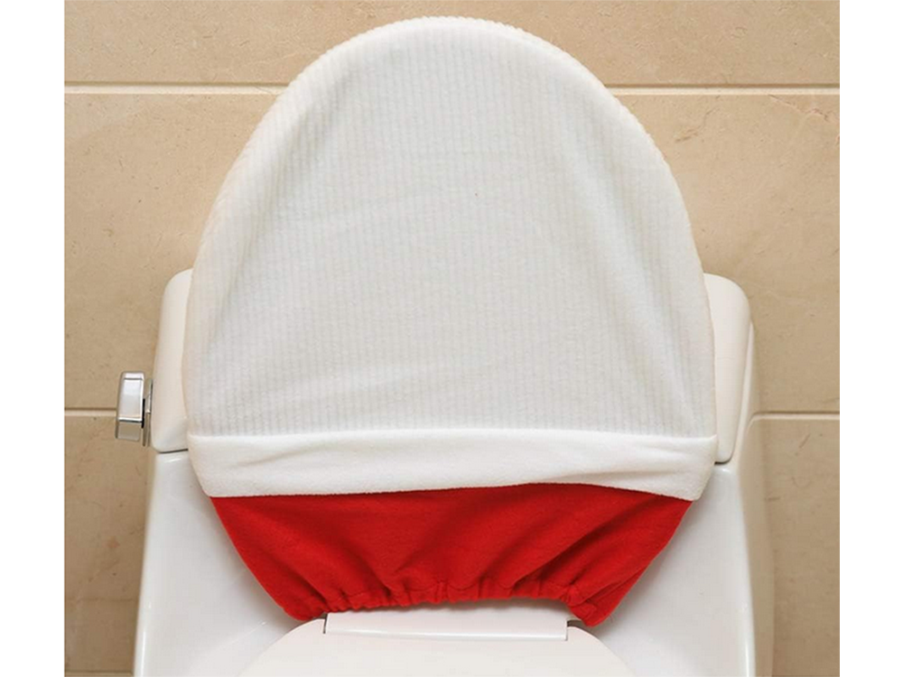 Kalėdinis vonios kambario rinkinys michael rug tualeto sėdynės dangtelis