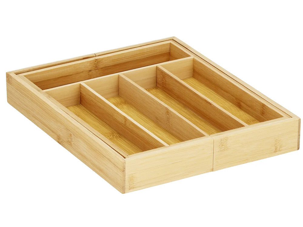 Virtuvės stalčių stalčių organizatorius bambus 7 durelių 39cm l