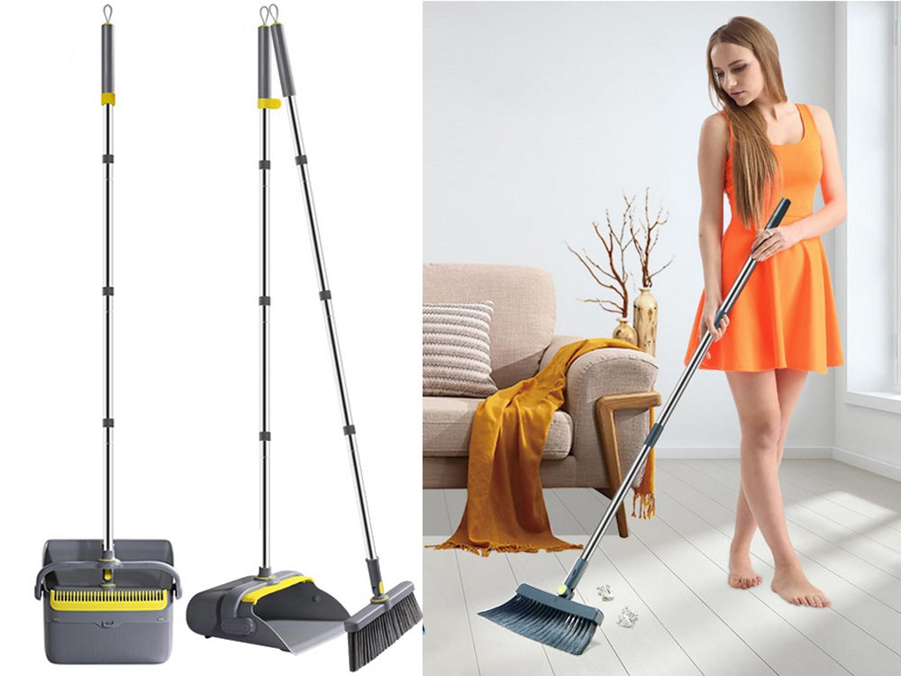 Tinginio žmogaus šlavimo rinkinys "swifter" šepetys mopas valiklis valytuvas dulkių semtuvėlis 2in1