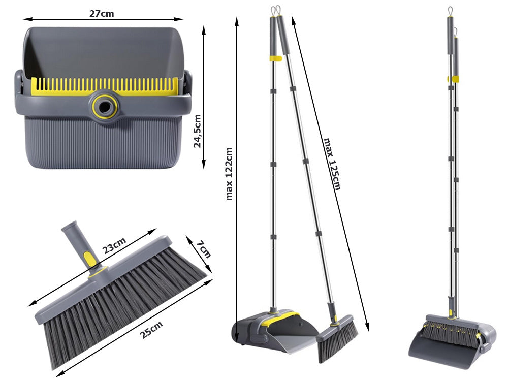 Tinginio žmogaus šlavimo rinkinys "swifter" šepetys mopas valiklis valytuvas dulkių semtuvėlis 2in1