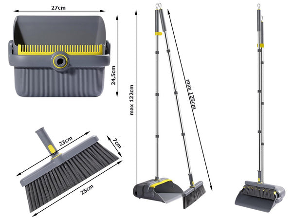 Tinginio žmogaus šlavimo rinkinys "swifter" šepetys mopas valiklis valytuvas dulkių semtuvėlis 2in1