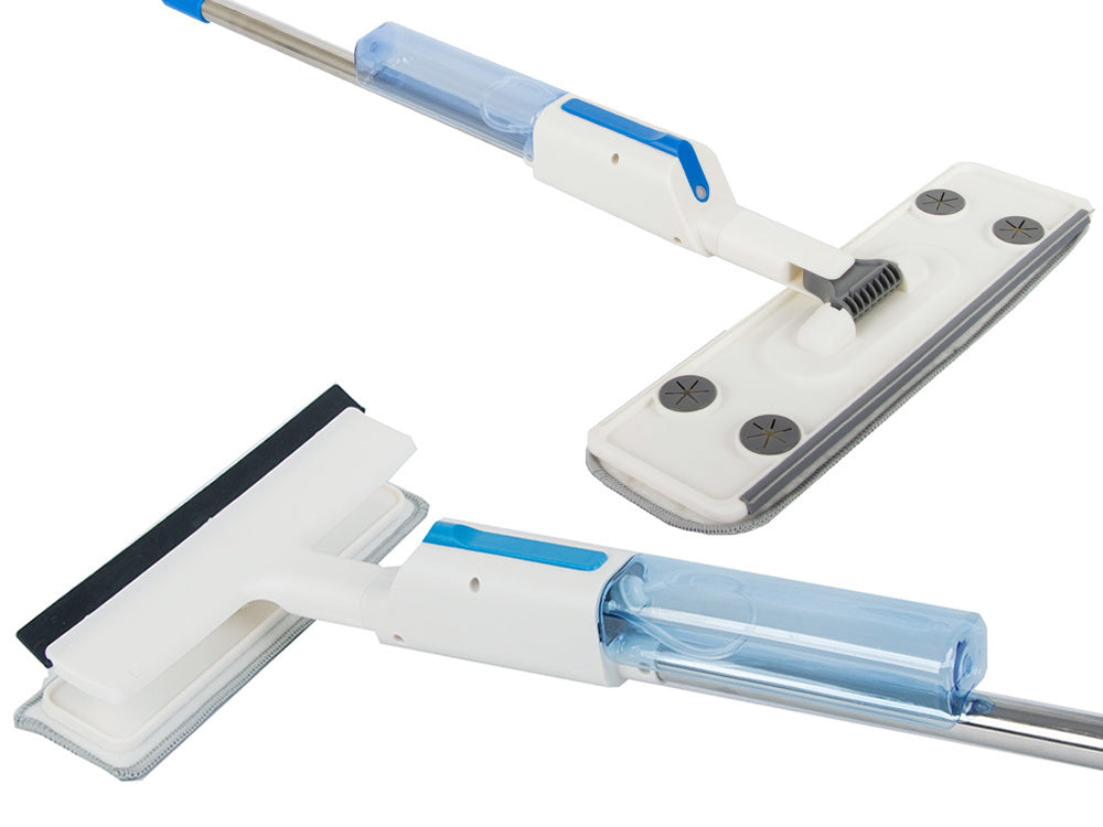 Plokščių mopas su spray spray window washer 3x trinkelės 2in1