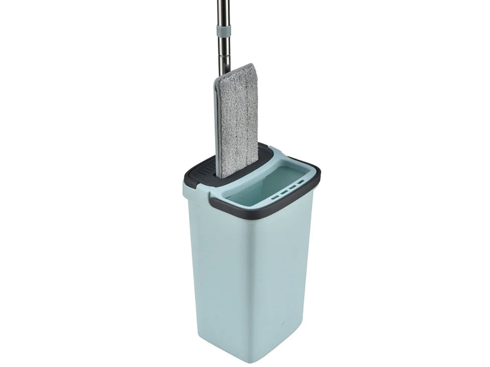 Plokščia šluostė su valytuvu dviejų kamerų grindų šluostė 3x pagalvėlės