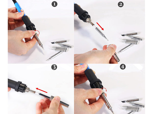 Tikslus 60w 200-450°c lituoklių rinkinys alavo ekstraktorius