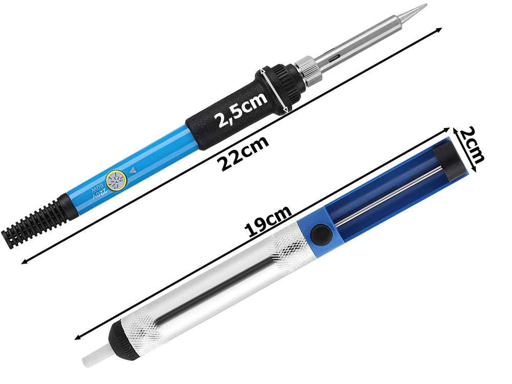 Tikslus 60w 200-450°c lituoklių rinkinys alavo ekstraktorius