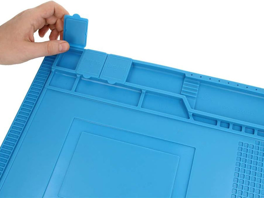 Silikono paslaugų kilimėlis litavimo organizatorius didelis padas 30x45 magnetas