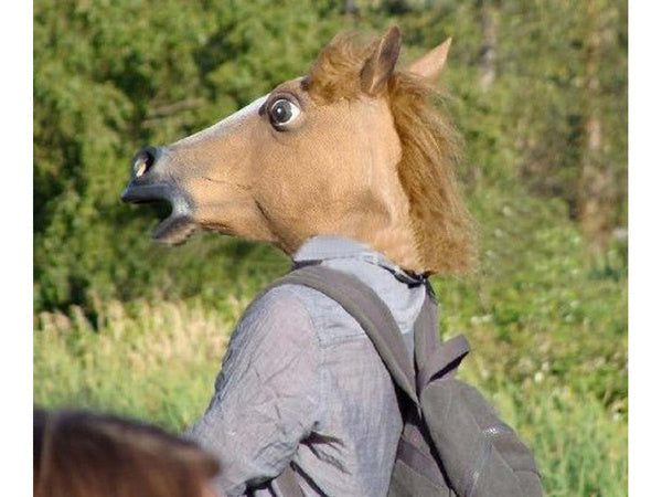 Kaukė arklio galva arklys vakarėliui maskuotis latekso arklio galva