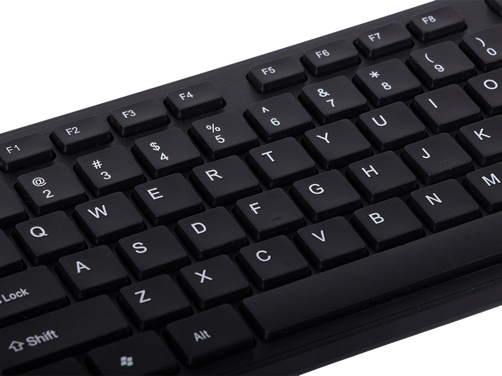 Klaviatūros ir pelės belaidės pelės rinkinys tylus skaitmeninis usb, Juoda, Szín, Fekete