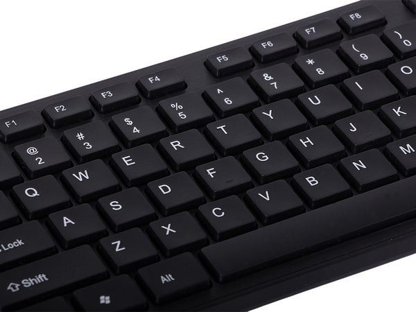 Klaviatūros ir pelės belaidės pelės rinkinys tylus skaitmeninis usb, Juoda, Szín, Fekete