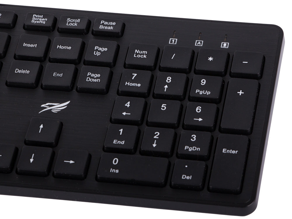 Klaviatūros ir pelės belaidės pelės rinkinys tylus skaitmeninis usb, Juoda, Szín, Fekete