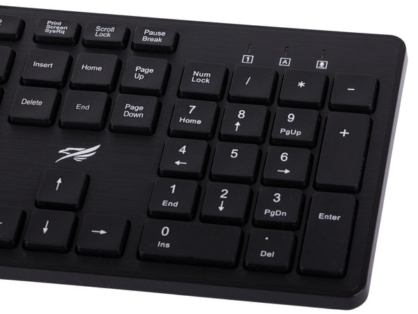 Klaviatūros ir pelės belaidės pelės rinkinys tylus skaitmeninis usb, Juoda, Szín, Fekete