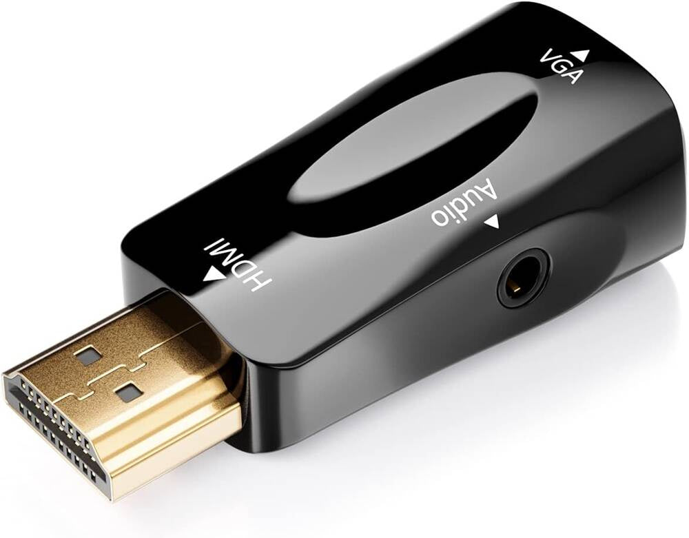 Konverterio adapteris iš hdmi į vga d-sub audio mini lizdą