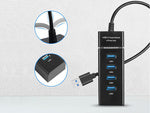Koncentratorius usb 3.0 prievadų skirstytuvas 4 prievadų skirstytuvo adapterio adapteris