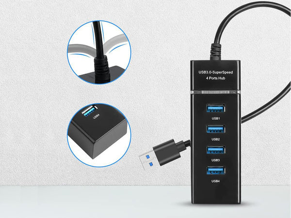 Koncentratorius usb 3.0 prievadų skirstytuvas 4 prievadų skirstytuvo adapterio adapteris