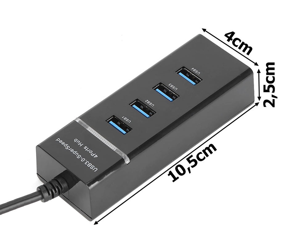 Koncentratorius usb 3.0 prievadų skirstytuvas 4 prievadų skirstytuvo adapterio adapteris