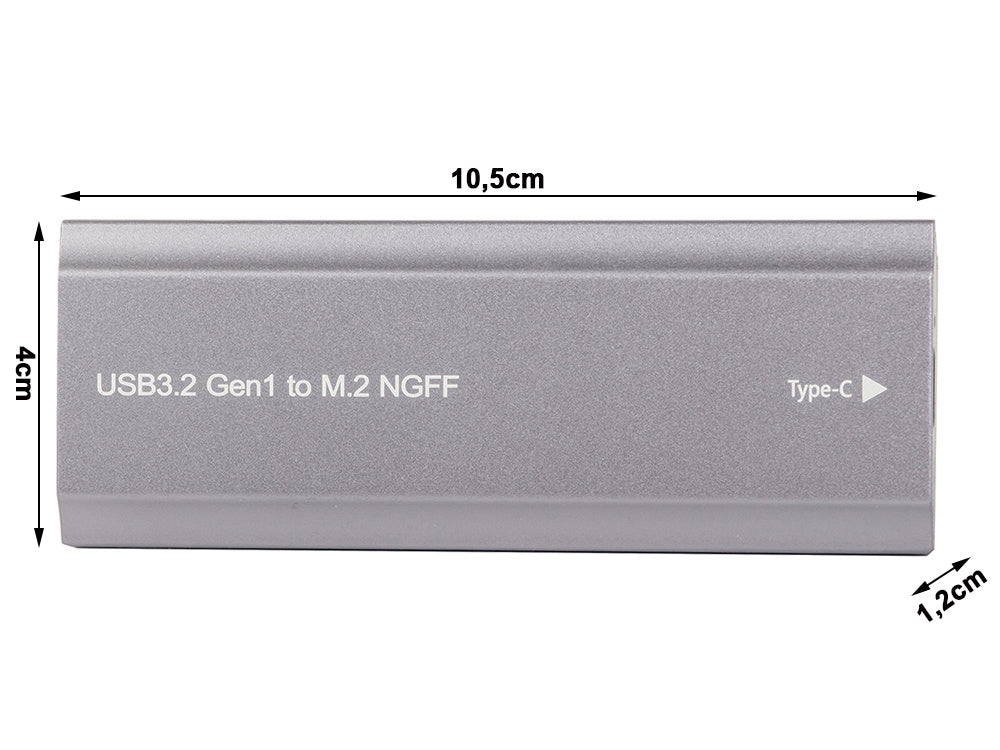 Kietojo disko adapterio dėžutė m.2 sata ngff usb 3.1 usb typ-c 2230-2280mm