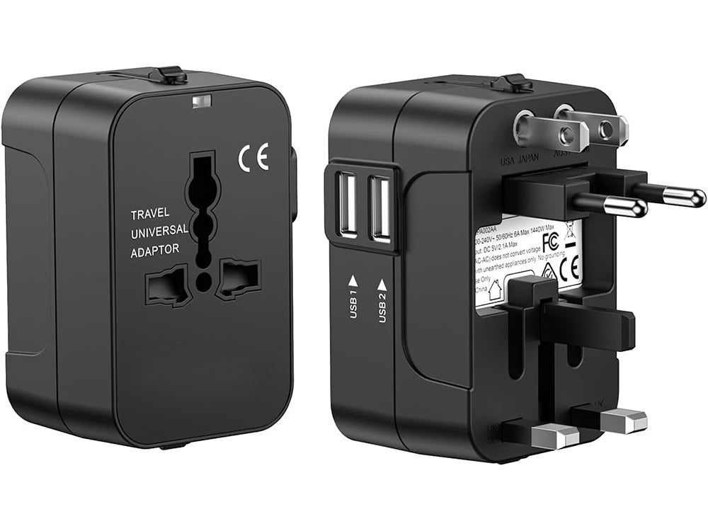 Adaptieriaus kištukinis jungiklis uk usa eu aus universal 2x usb worldwide