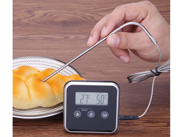 Skaitmeninis termometras su termo zondu mėsai kepti rūkykla laikmatis lcd signalas