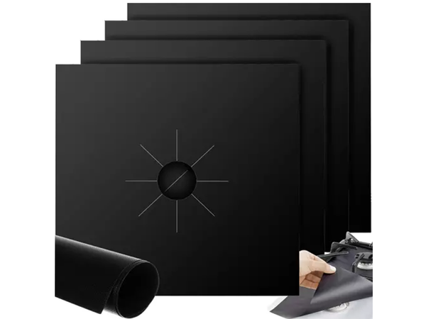 Apsauginis degiklio kilimėlis dujinėms viryklėms, 4 kilimėlių rinkinys