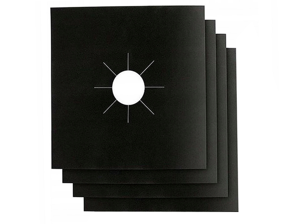 Apsauginis degiklio kilimėlis dujinėms viryklėms, 4 kilimėlių rinkinys