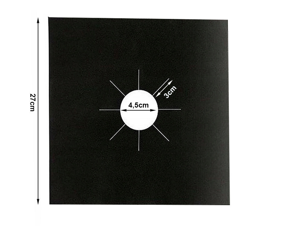 Apsauginis degiklio kilimėlis dujinėms viryklėms, 4 kilimėlių rinkinys