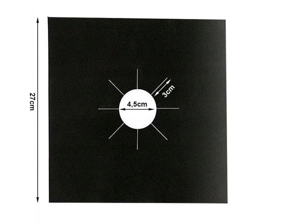 Apsauginis degiklio kilimėlis dujinėms viryklėms, 4 kilimėlių rinkinys