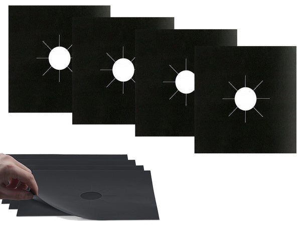 Apsauginis degiklio kilimėlis dujinėms viryklėms, 4 kilimėlių rinkinys