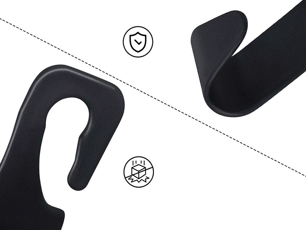 Kablys kablys sėdynės atlošo laikiklis, skirtas apsipirkti automobilyje