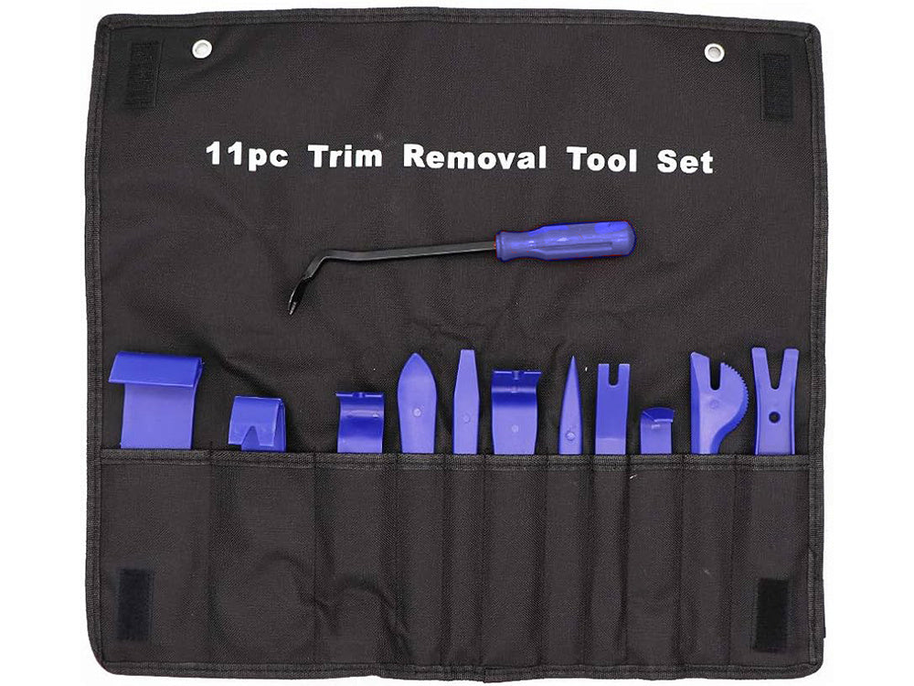 Traukiklių rinkinys apmušalų atidarytuvai svertai veržliarakčiai dangtelis 11 dalių